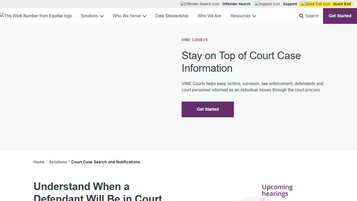 VINE Courts Automated Court Case Alerts VINE by Equifax
